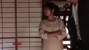 Mature housewife Miu Suzuha gives a deepthroat BJ to her younger lover.
