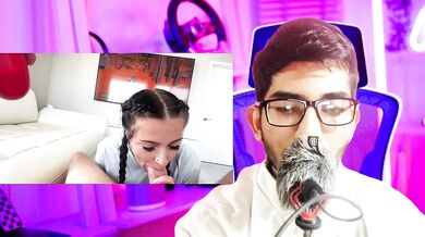 Stepsister fucks stepbrother while playing game. Reaction Video.