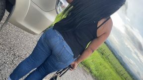 Balbina Walking Pedal pumping and driving on sexy Ellie Heels
