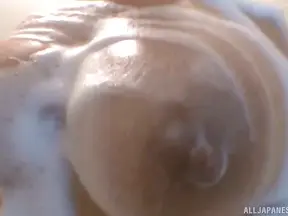 Sultry Curvy Asian Woman Gets Wet While Masturbating in Shower Playtime