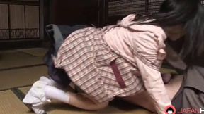 Sexy mature brunette masturbates seductively for a thrilling experience with stepdad