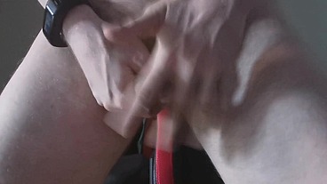 Amateurboy Does Cock Whipping And Hard Masturbation