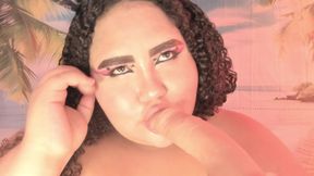 Stunning chubby girl: hot striptease and erotic dance for her man