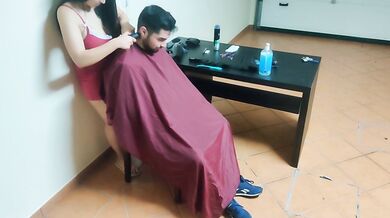 Friend’s mom denied me none while she cut my hair and rode me rough