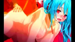 Mikus Curves Ignite Hot Desires in Sensual Vocaloid Dreamscape