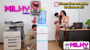 Janitor catches the secretary servicing her boss again!