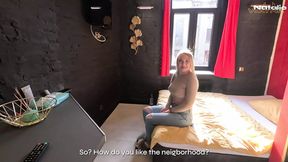 Polish teen cutie greets neighbor with passionate blowjob