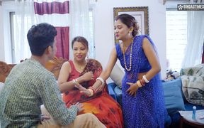 Desi Indian Husband Teaches You How to Satisfy Two Desi Wives at the Same Time ( Full Threesome Movie )