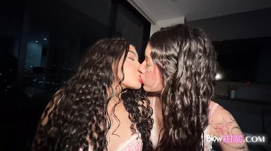The best deep throat THREESOME with 2 18yo LATIN girls
