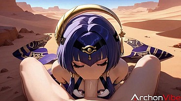Saved Cadence from her terrifying rival for which he was rewarded with a gorgeous deep blowjob![AI]