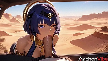 Saved Cadence from her terrifying rival for which he was rewarded with a gorgeous deep blowjob![AI]