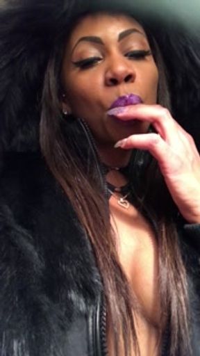 ASMR - Sucking Licking Moaning - Leather Jacket - EbonyLovers