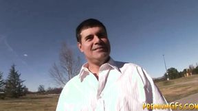 ”Bukkake babe covered in  creamy cum”