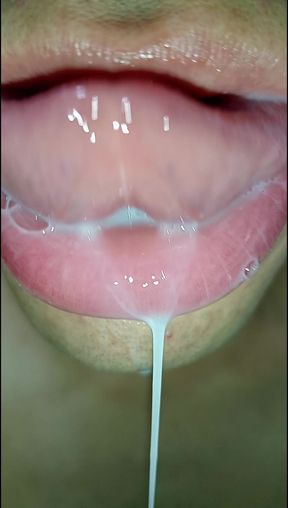 tongue, I want cum in my mouth, tongue, hard, cute, sloopy, submissive milk swallower