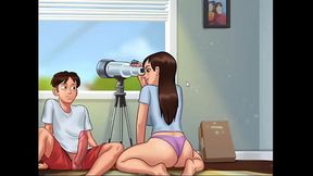 Jenny gives her stepbrother handjob Summertime saga