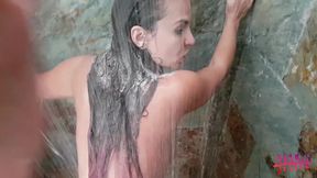 Shower fuck with busty German milf