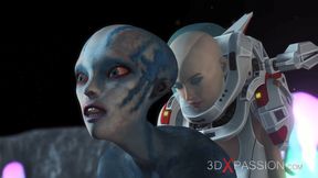 Hot Sex On The Exoplanet - An Alien Gets Fucked By A Spacewoman With Strapon