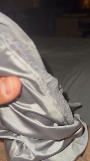 Silver soiled nurse panties