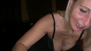 Milf gets her ass fucked in the private club