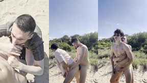 Hung twunks get wrecked outdoor sucking big dicks raw and messy
