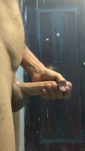 Jerking Before Shower Office Toilet