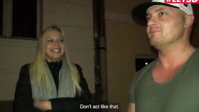 Euro blonde vixen gets fucked by a guy she just met