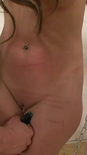 Dominating hanging out with pussy in dildo