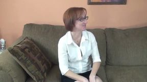 Horny Mature in glasses gets jizzed on after sucking and riding cock