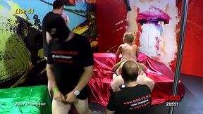 Ggg Live 51 Blonde and Brunette Sluts Get Faces Covered in Cum