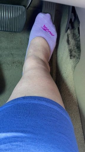 Pedal Pumping in Purple Socks