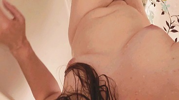 Trans POV: I shower, I finger myself, I have a body shaking orgasm