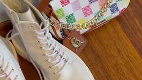 Collection of heels, boots and handbags