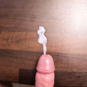 Cum together with hard wet cock POV