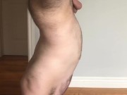 Naked morning stretches yoga
