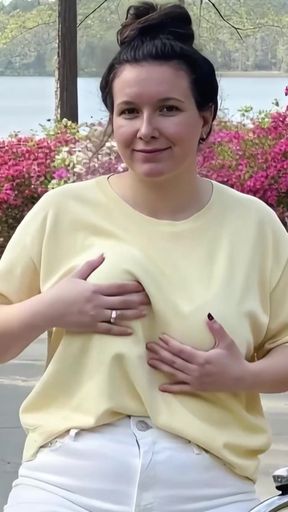 I grabbed my big tits and played with them in many sweaters for my 63f lesbian roommate I wanted to scissor lick and&hellip;   Clip 1