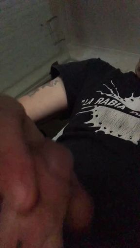 A handjob with a greasy and creamy squirt...