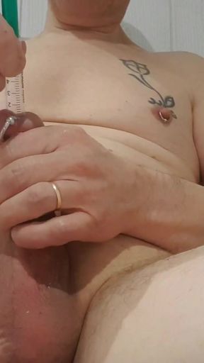 Must-see moment from "put in cock syringe passing the PA and peehole wide insertion in urethral play"