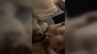 Serbian twink fucks himself with a black dildo