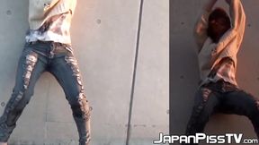 Hot Japanese girls outdoor bathroom scenes collection