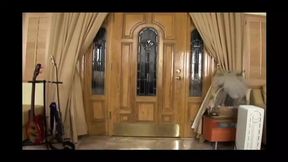 Sarah Jay Suffers Door-to-Door Seduction on Leather Couch by Hung Cock&#x1F346;'s Persistent Pursuit