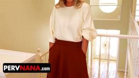 Buxom Step Grandma Alexis Malone Gets Caught Filming Naughty Videos By Her Grandson PervNana