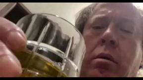 Drinking my piss out of a glass