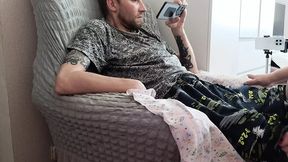 A friend jerks me off and my dick sucks