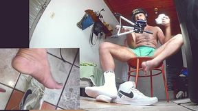 foot fetish - white socks, green undie and feet #footfetish - jun 23, 2025