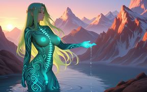 Ethereal Futanari Traces Her Fingers Down a Beautiful Woman’s Spine - Misty Mountain Passion