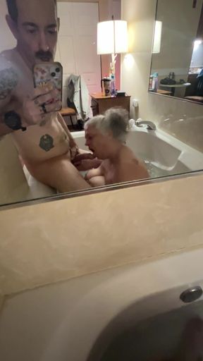 Jacuzzi Fun for Our Birthday Celebration for Us Both