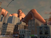 City Giantess, Masturbation Growth