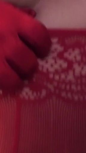 Lady in Red - creampie fuck