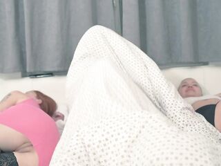 Step Sis and step Mama share my daybed, double Anal widen!