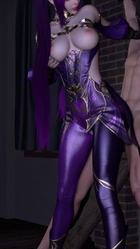 3D Super Hot BDSM Queen Have a Hardcore Sex with Her Slave